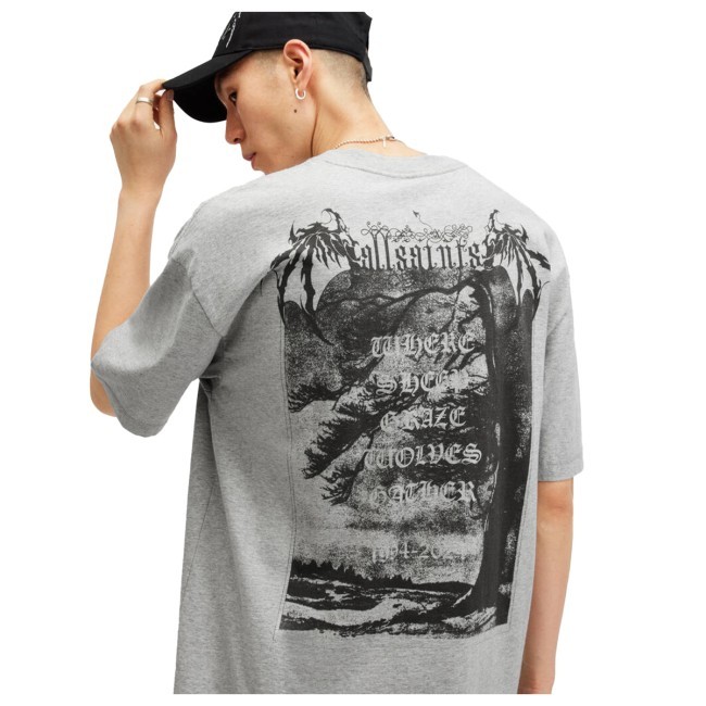 Allsaints Angelic Oversized Gothic Logo New Shirt