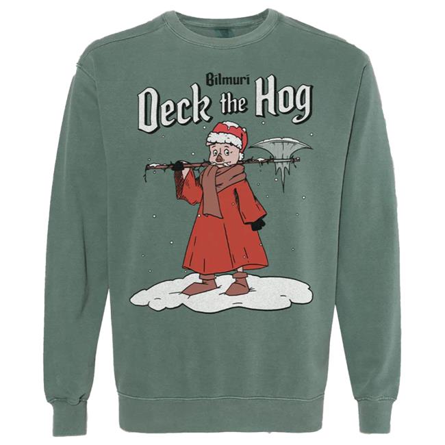 Bilmuri Merch Shop Deck the Hog New Crewneck Sweatshirt