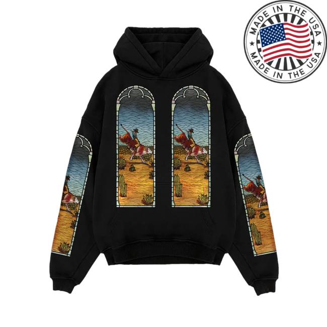 Official Est Gee Store Who Decides War x EST Gee Stained Glass Sweaters Black