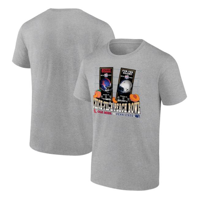 Penn State Nittany Lions Online Store Ole Miss Rebels Vs. Penn State Nittany Lions 2023 Peach Bowl Matchup Unmatched Excellence T-Shirt