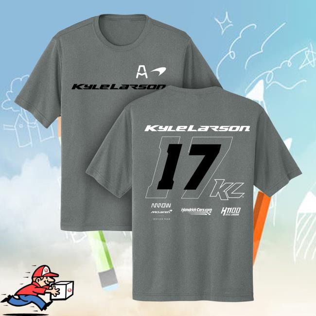 Kyle Larson Official Online Store Merch Kl17 Hendrickcars.Com Lifestyle Design- Adult Iron Heather Grey Sport-Tek Tee