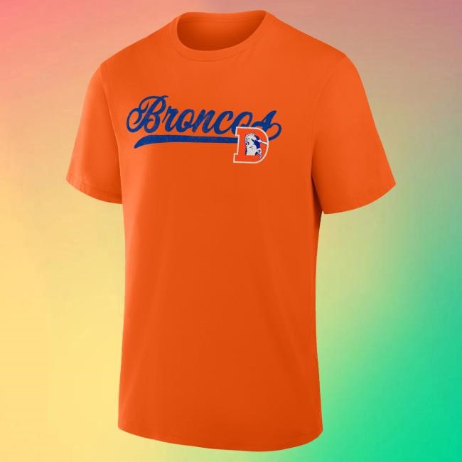 Official Denver Broncos Store Men's Fanatics Orange Denver Broncos Fluid Motion Legacy Tee DenverBroncos
