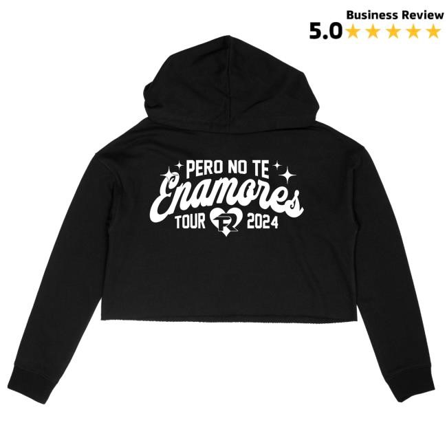 Official Fuerza Regida Merch Store No Te Enamores Cropped Hoodie Fuerzaregida Shop Clothing