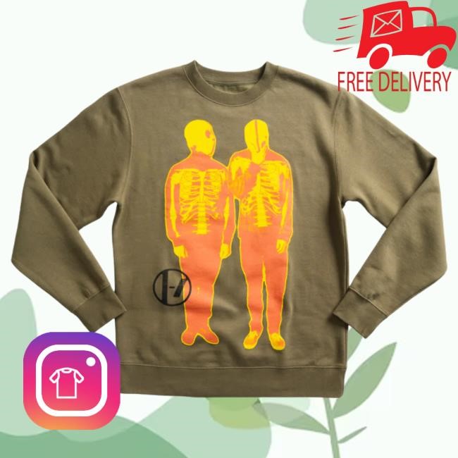 Official 21 Pilots Merch Store Shop Twenty One Pilots Skeleton Green Crew neck