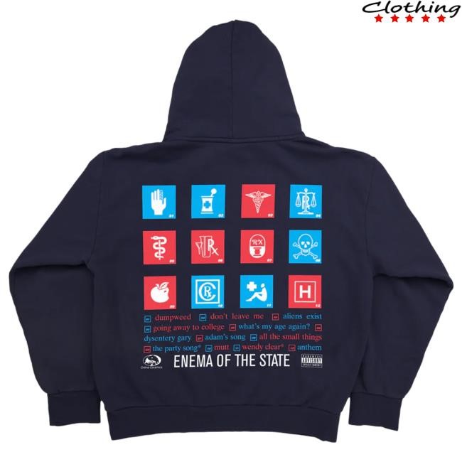 Official Online Ceramics blink-182 "Enema of the State" Navy Hoodies