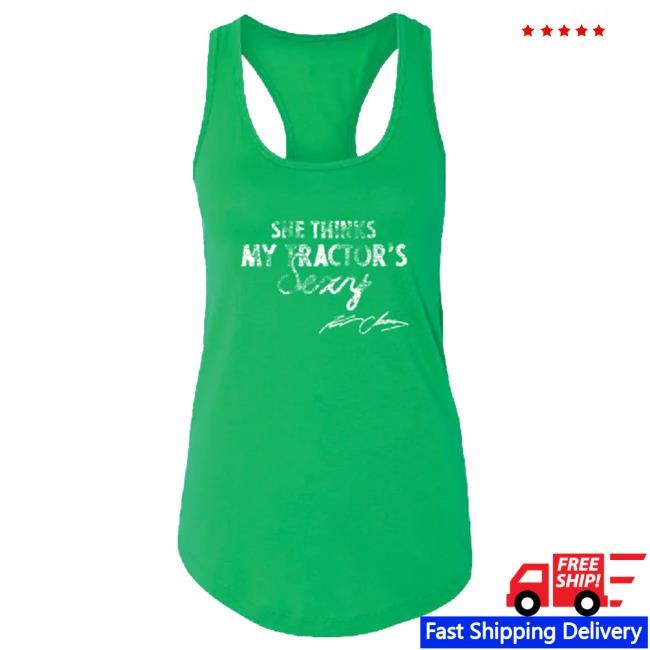 Official Kenny Chesney Store Women's Tractor Sexy Racer Tank - Top Shirt