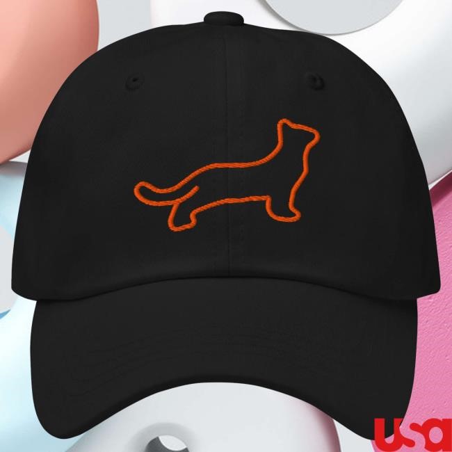 David Gilmour Black Cat Embroidered Hat David Gilmour Black Cat Embroidered Cap David Gilmour Merch Store Shop Official