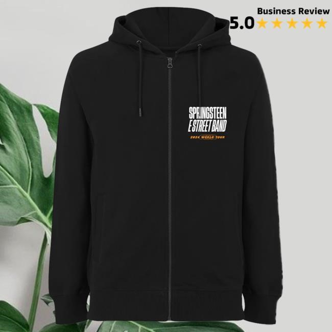 Officia Bruce Springsteen Merch Store Springsteen & The E-Street Band 2024 World Tour Zip Hoodie