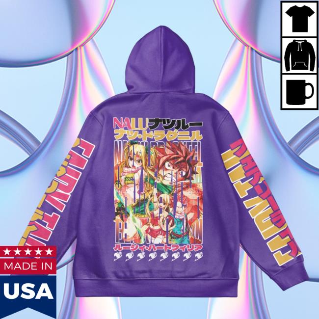 Official Anime Ape Clothing Nalu Fairy Tail Streetwear AOP Pullover Sweatshirt 3D All Over Print Animeape