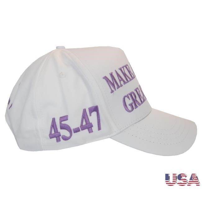 Official Donald Trump Merch Store Shop Donald Trump Special Edition:MAGA Hat – White & Pastel Purple Hat DonaldTrump