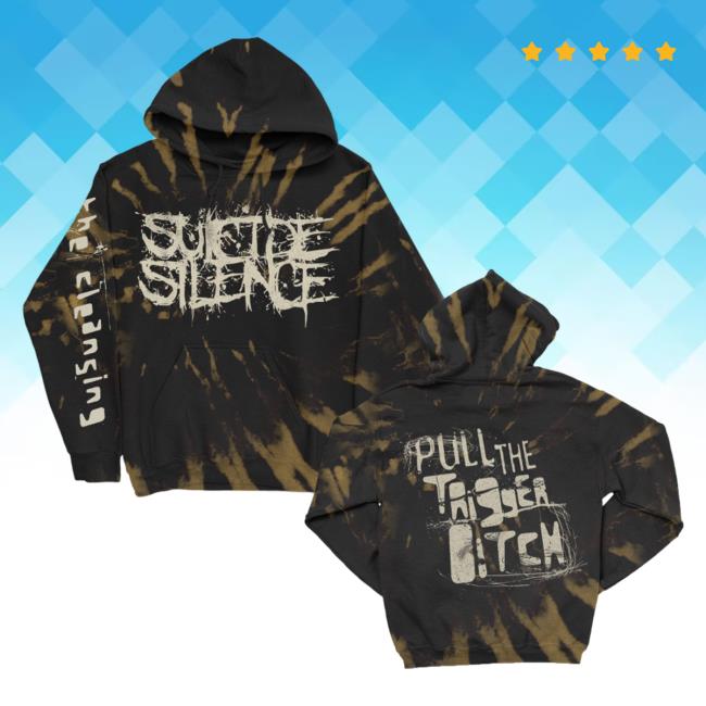 Official Suicide Silence Merch Suicide Silence Logo PTTB Tie Dye Long Sleeve Tee Shirt Bleach Twist Tie-Dye SuicideSilence