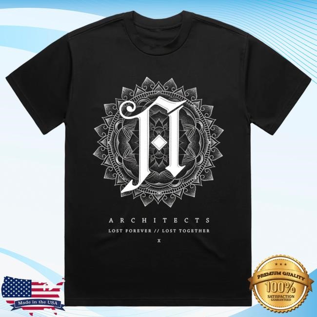 Official Architects Merch Apparel Lost Forever // Lost Together Black Shirt Architects