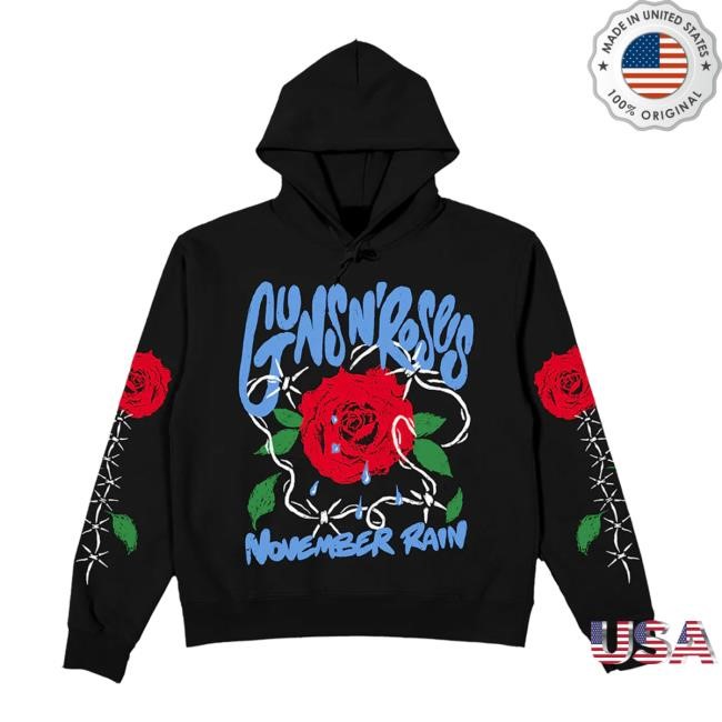 November Rain Black Sweatshirt Hoodie - Guns N' Roses Official Store
