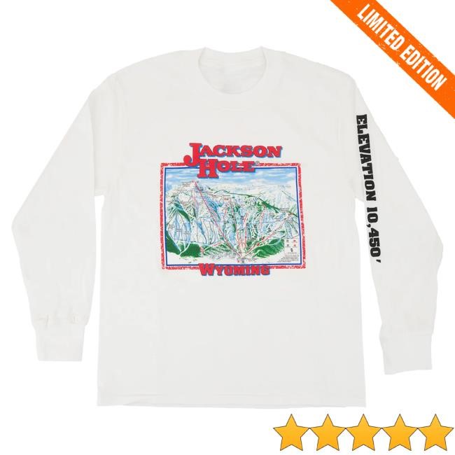 Jackson Hole Kids Trail Map Logo L/S T Shirt