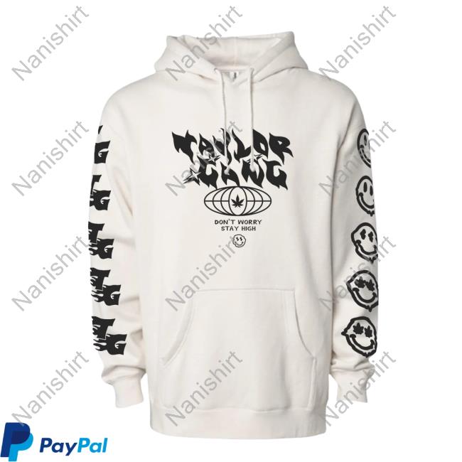 Official Taylor Gang Clothing Store Don't Worry, Stay High Hoody White Taylorgang Merch