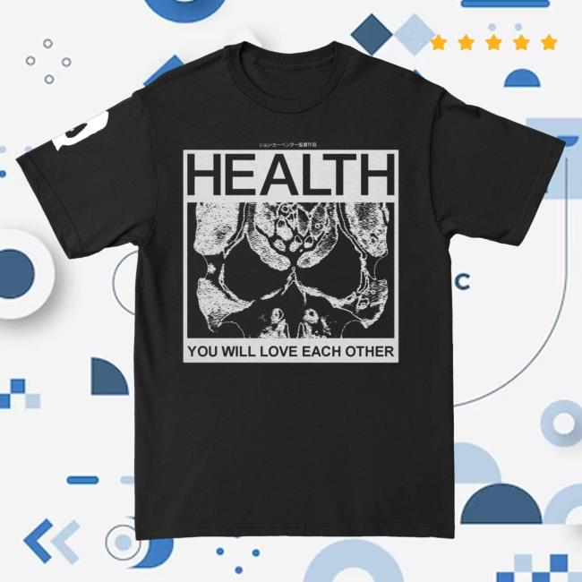 Health Merch Health Cum Metal Black Tee Shirt