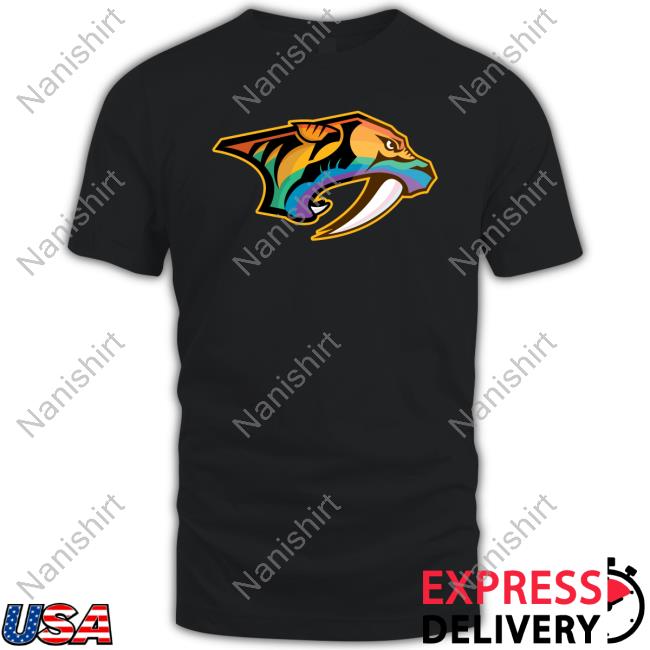 Progress Pride Flag Nashville Predators Logo Long Sleeve