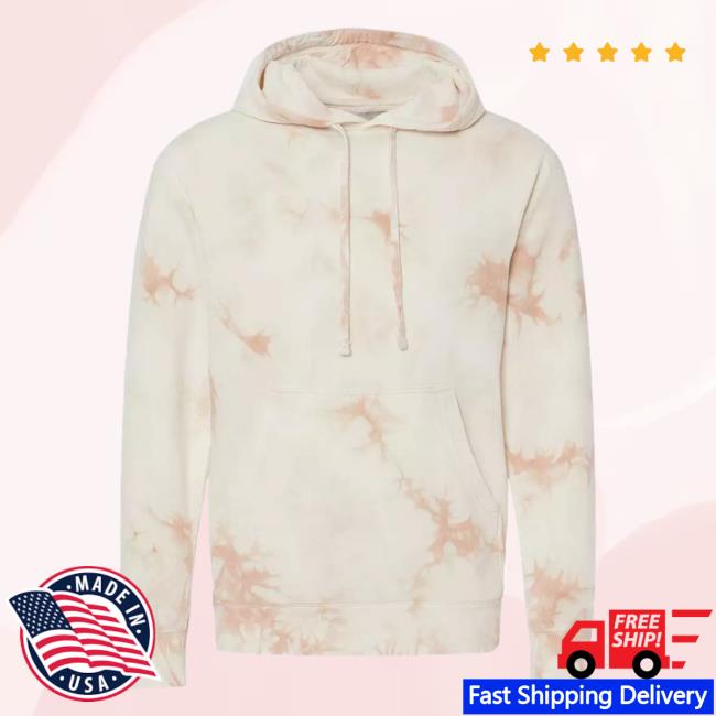 Official Kohls Apparel Clothing Store Shop Merch Independent Trading Co Midweight Tie-Dye Pull Over Hoodie Tie Dye Dusty Pink