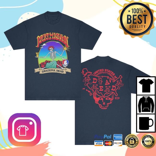 Grateful Dead Michigan United States of Dead New Shirt | Grateful Dead Merch Store Official