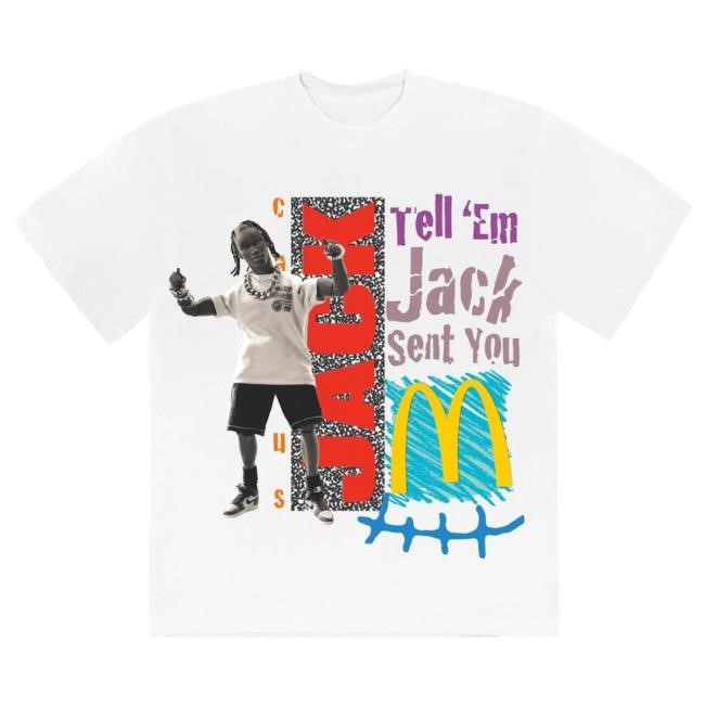 Official Travis Scott Merch Store Utopia Tour Presents Circus Maximus Md Jack Smile Tshirt White Travis Scott Apparel Clothing TravisScott