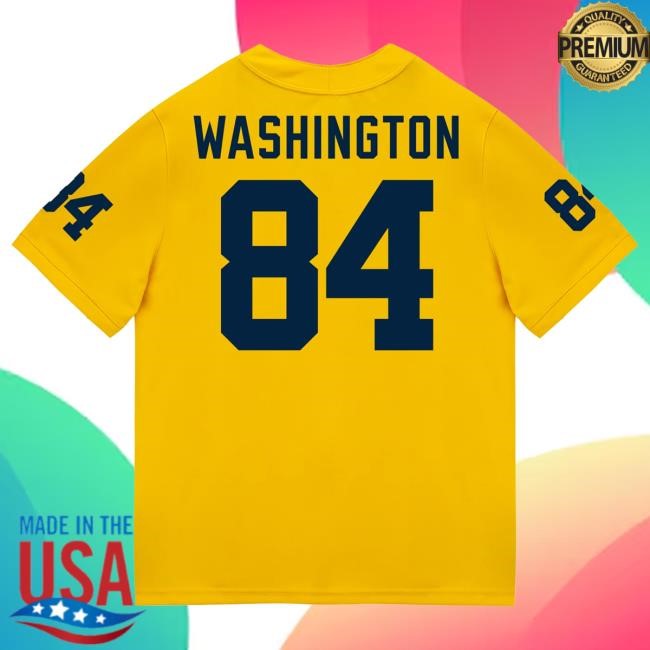 Michigan Wolverines #84 Jacob Washington Student Athlete Maize Football Jersey Shirts The M Den Shop Official