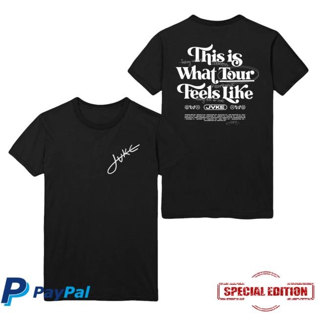 What Tour Feels Like White Tee Shirt JVKE - Official Merchandise