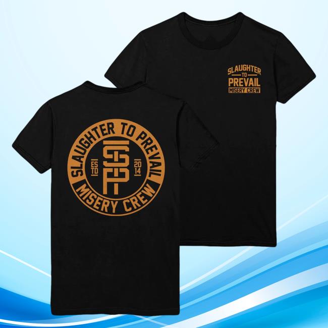 Official Sumerian Merch Slaughter To Prevail Misery Crew Gold Ink Shirt Black