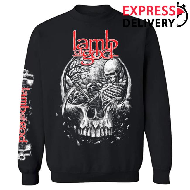 Official Lamb Of God Merch Store Tomb Skull Hoodie