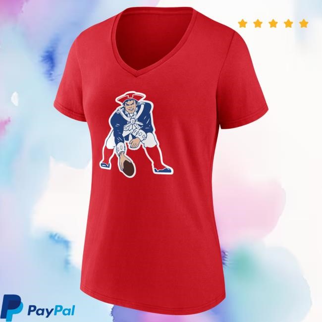 Patriots Red Nickname Drake Maye NFL Football NFL V-Neck