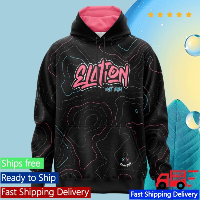 Official Elation Topographic Pro ## Black Crewneck Sweatshirt