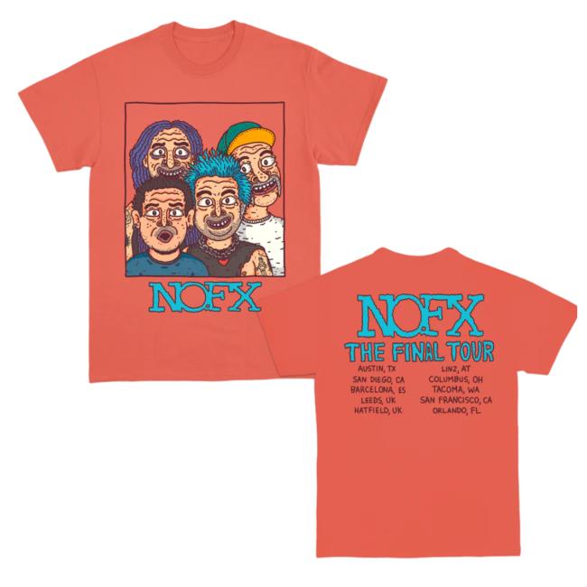 Official Nofx Cartoon Portrait T-Shirt