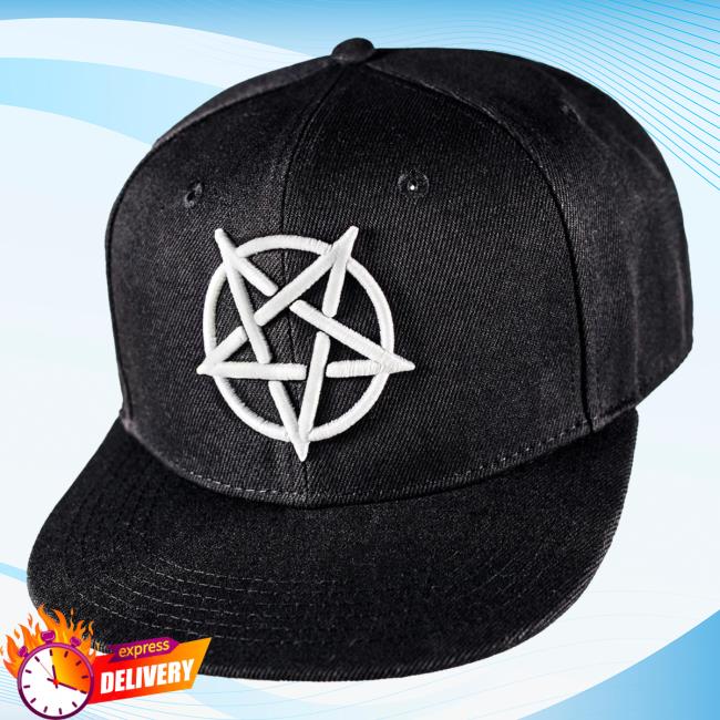 Official Ink Poisoning Apparel Clothing White Pentagram Snapback