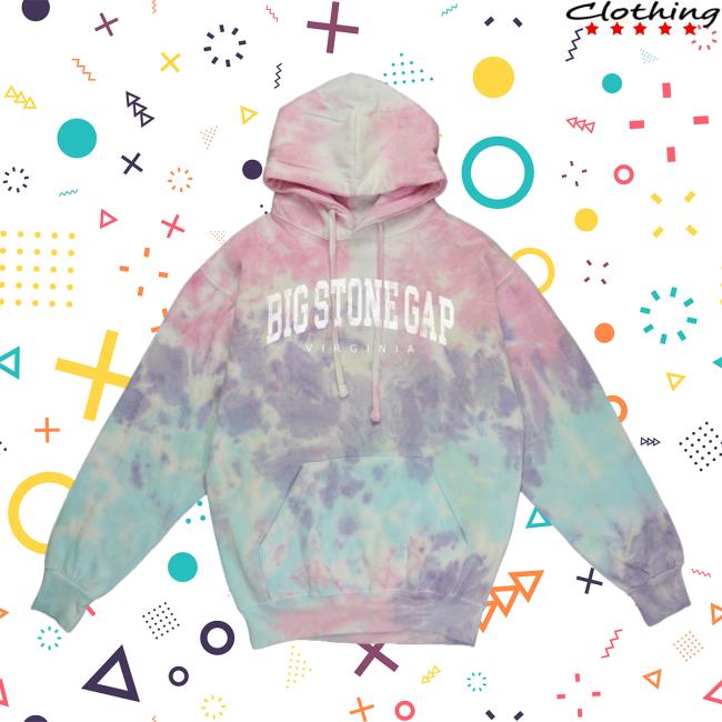 Official Hometown Apparel Clothing Merch Big Stone Gap Virginia Urban Vibe Tie-Dye Crew neck Sweatshirt Tie Dye Cotton Candy