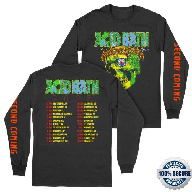 Official Acid Bath Merch Tour Long Sleeve Tees