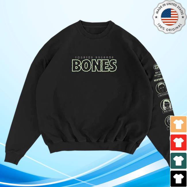 Official Imagine Dragons Merch Store Glow-In-The-Dark Bones Hoody Imagine Dragons Apparel Clothing Shop ImagineDragons