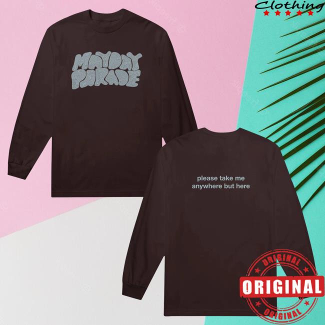 Official Merch Now Mayday Parade Stitch Brown Long Sleeve MerchNow