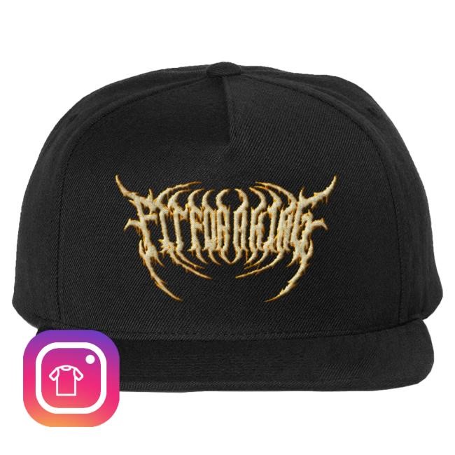 Fit For A King Embroidered Snapback - Black Hat