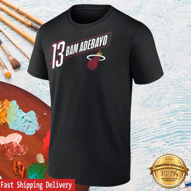 Bam Adebayo NBA Basketball Miami Heat Name Number Artwork Shirt