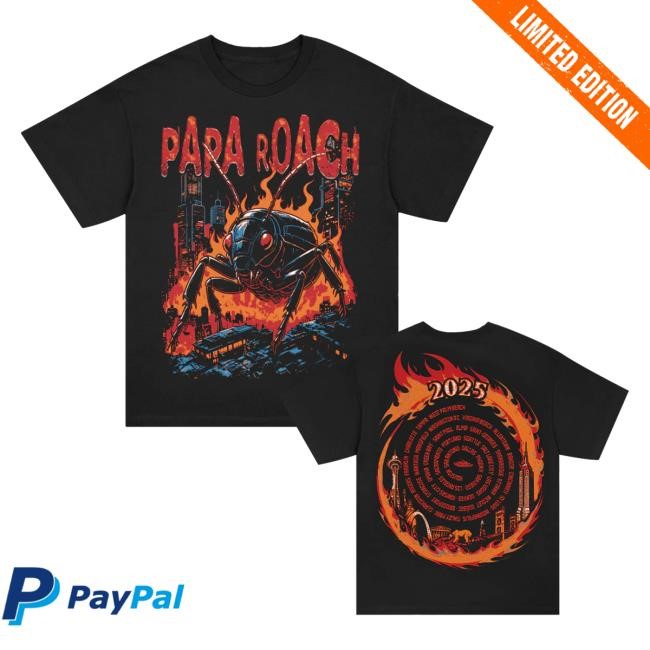 Papa Roach Roachzilla 2025 North American Tour New Shirt – Papa Roach Merch