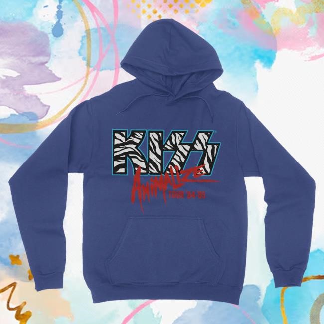 Kiss Animalize Tour '84-'85 Popover Hoodie Kiss Band Official Merch Store