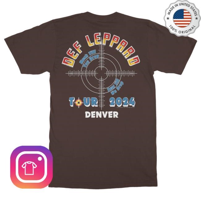 Official Def Leppard Merch Store Clothing Denver, CO 2024 Tour Shirt 2024 DefLeppard