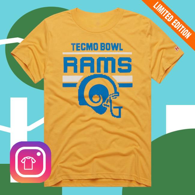 Official Homage Merch Tecmo Bowl Los Angeles Rams Tee Shirt Apparel Clothing Store Shop