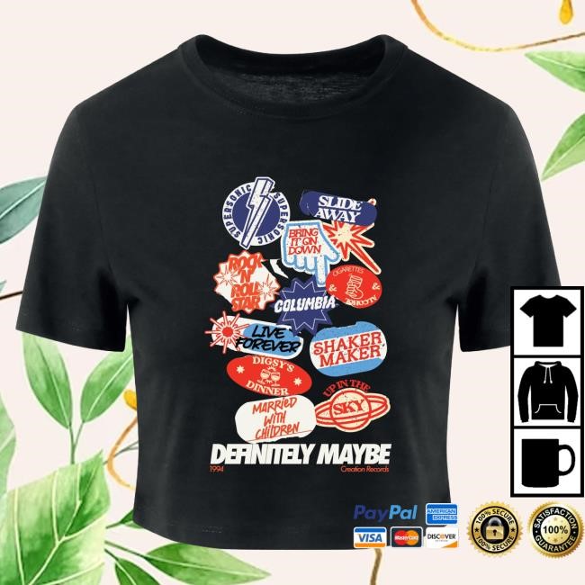 Official Day Of The Moon Store Shop Definitely Maybe Crop Shirt Black