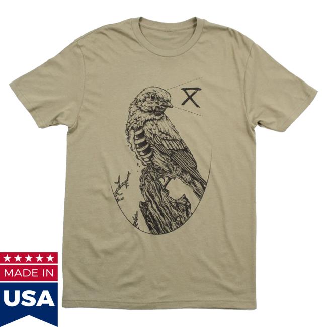 Official Circa Survive Bird Tee Shirt Light Olive Circasurvive