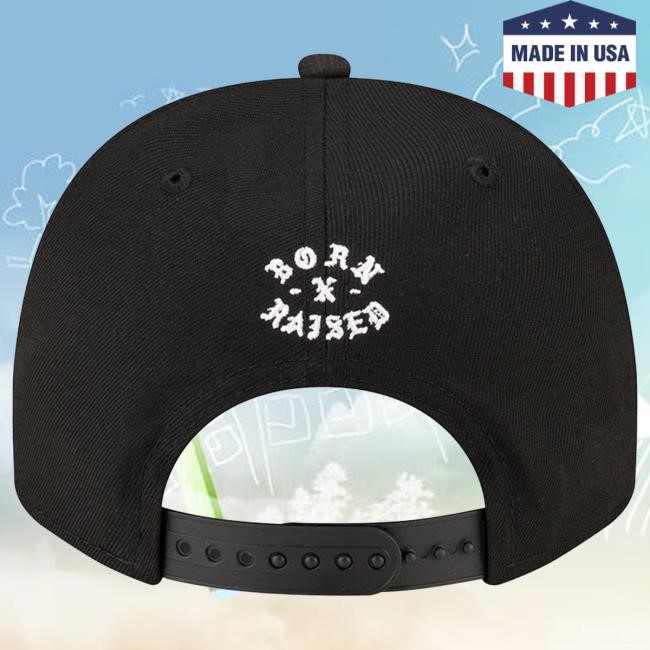 Official Born X Raised + Steelers Pro Script A-Frame Snapback Hat: Black NFL 2025 Kickoff