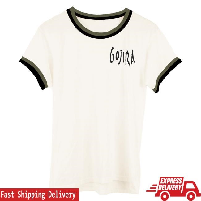 Official Gojira Merch Double Trouble Logo Ringer Popover Shirt Gojira Apparel Clothing