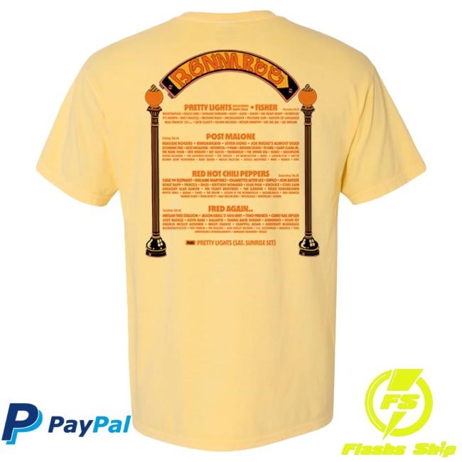 Official Bonnaroo Wayfinder Lineup New Shirt