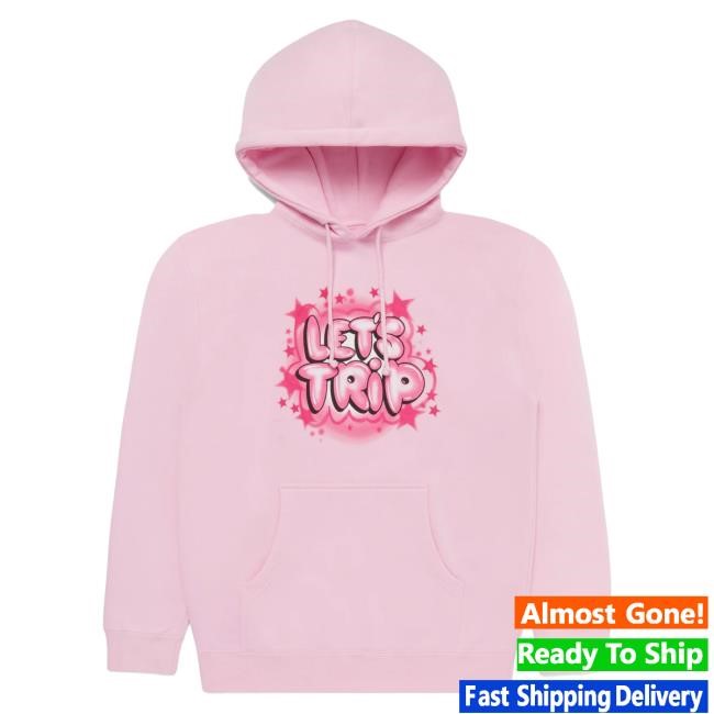 Let's Trip Airbrush Hoodie Pink – Sturniolo Clothing