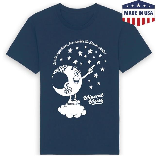 Wincentweiss Oversized Schlafshirt "Ist Da Irgendwer, Der Nachts Die Sterne Zählt?" T Shirt