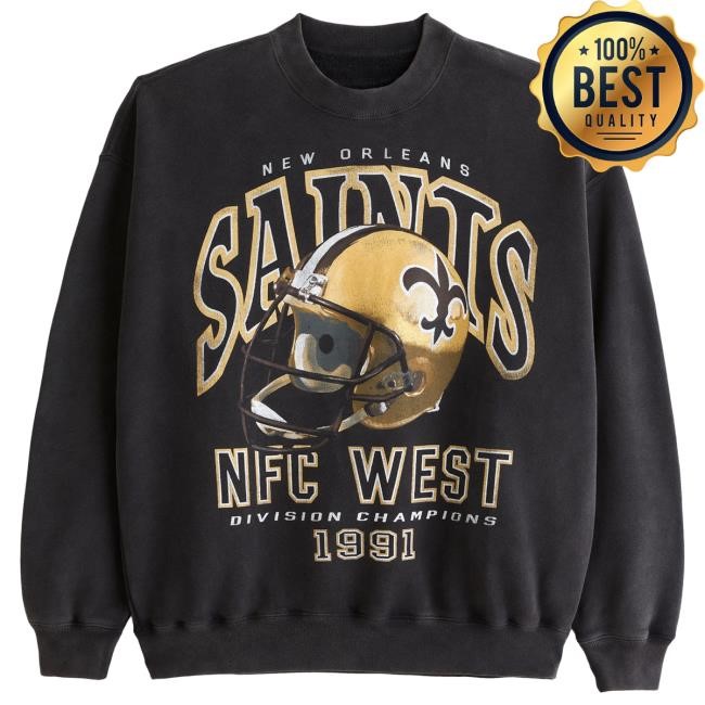 New Orleans Saints Graphic Crew Sweatshirt With Iconic NFL Art